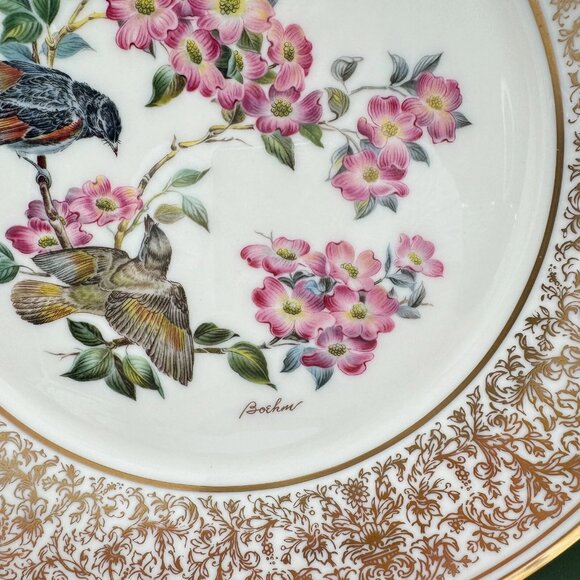 1975 Lenox American Redstart Collector Plate Boehm Birds Series Limited Edition - Picture 3 of 9